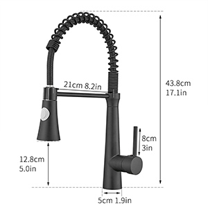pull down kitchen faucet for large pots